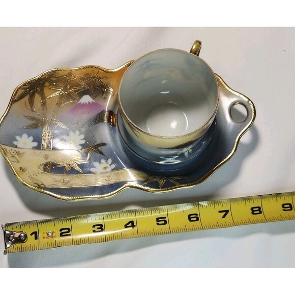 Vintage Shofu Hand-Painted Tea Set Japanese Porcelain Collectible Traditional - Picture 6 of 13